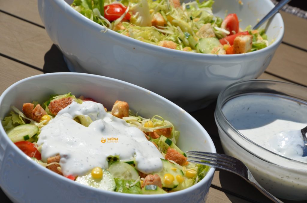 VIDEO – Salata sa Piletinom Umak od Kopra Chicken Salad Dill Sauce