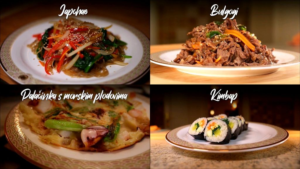 Korejska hrana recepti Japchae Bulgogi Kimbap Palačinka