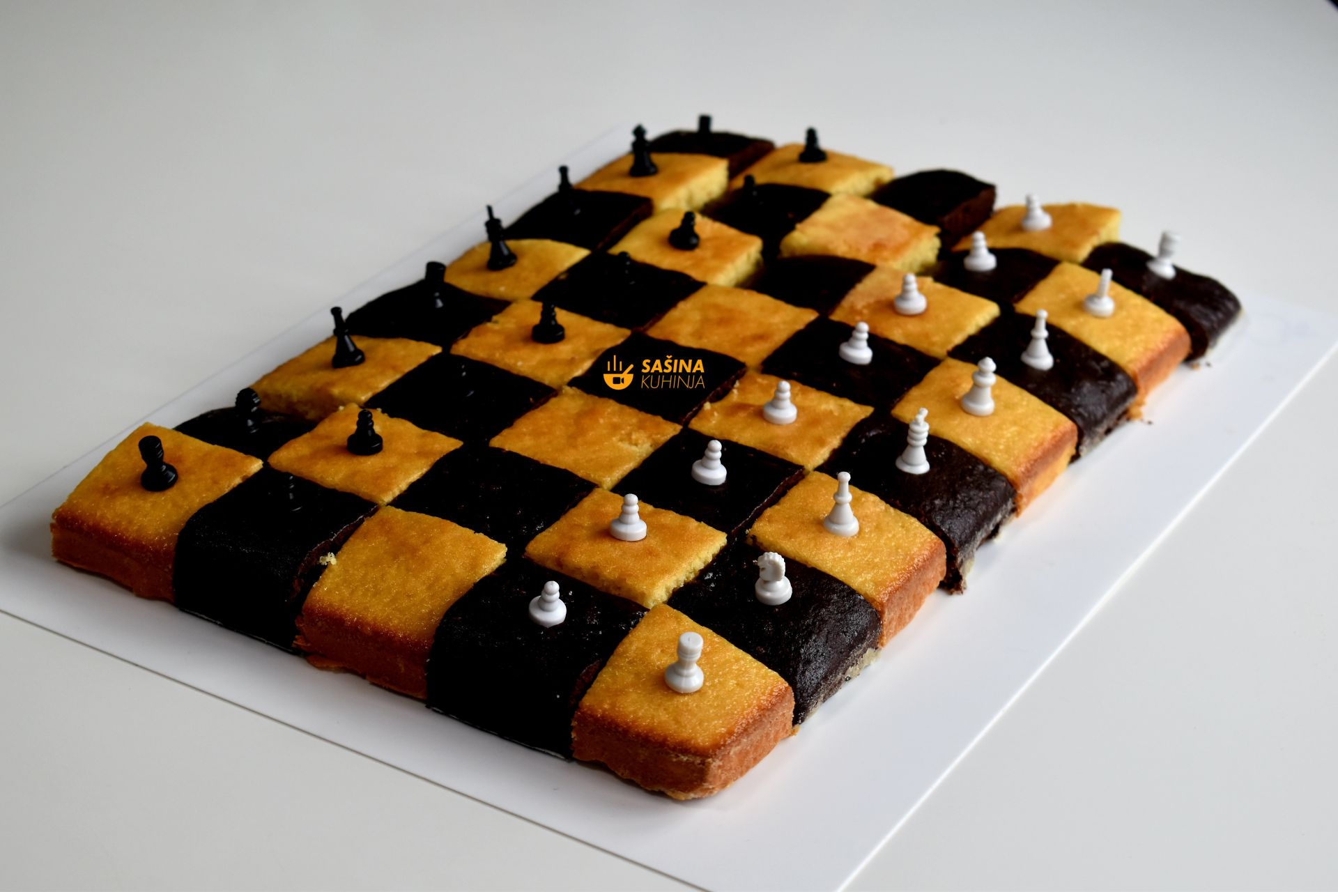 šah mat kolač šahovska ploča recept
