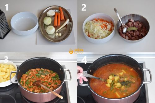 zelene mahune sa svinjetinom i krumpirom varivo recept