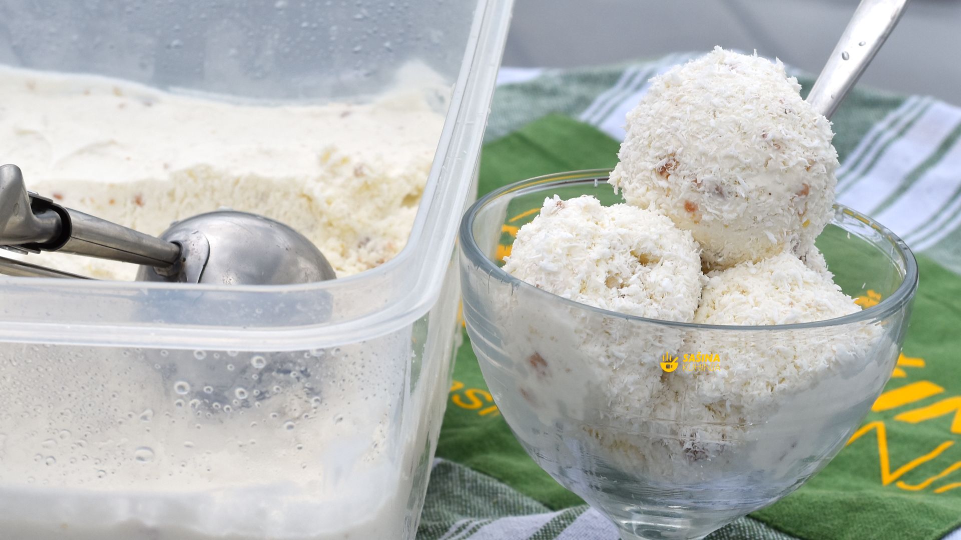 rafaelo sladoled recept za raffaello saldoled sašina kuhinja