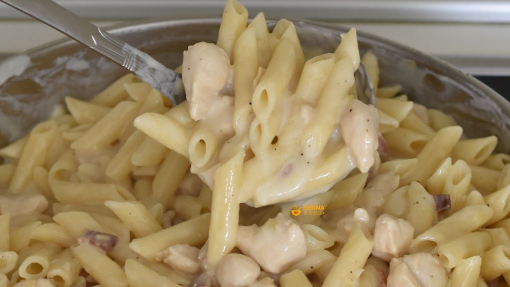 Najkremastija tjestenina s piletinom s manje vrhnje za kuhanje recept