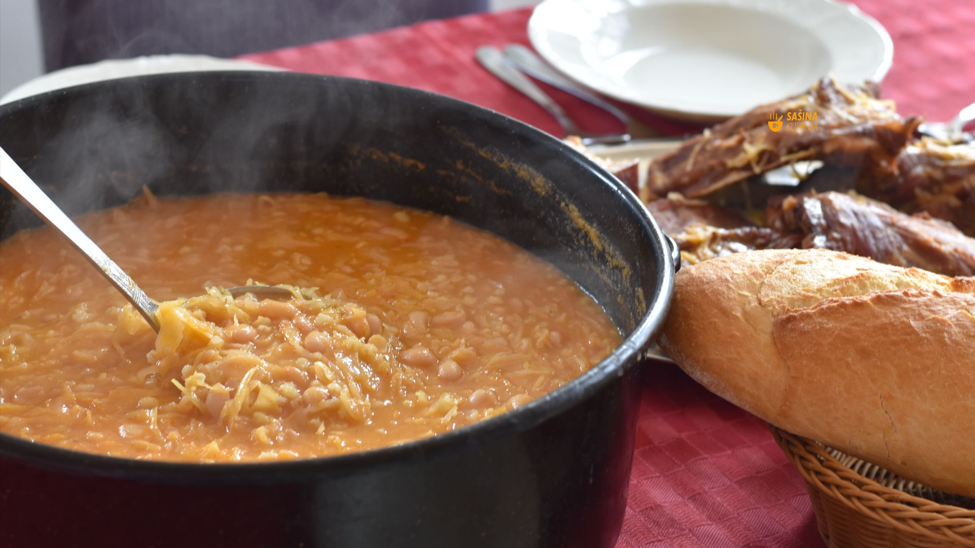 grah i kaša sa kiselim kupusom recept