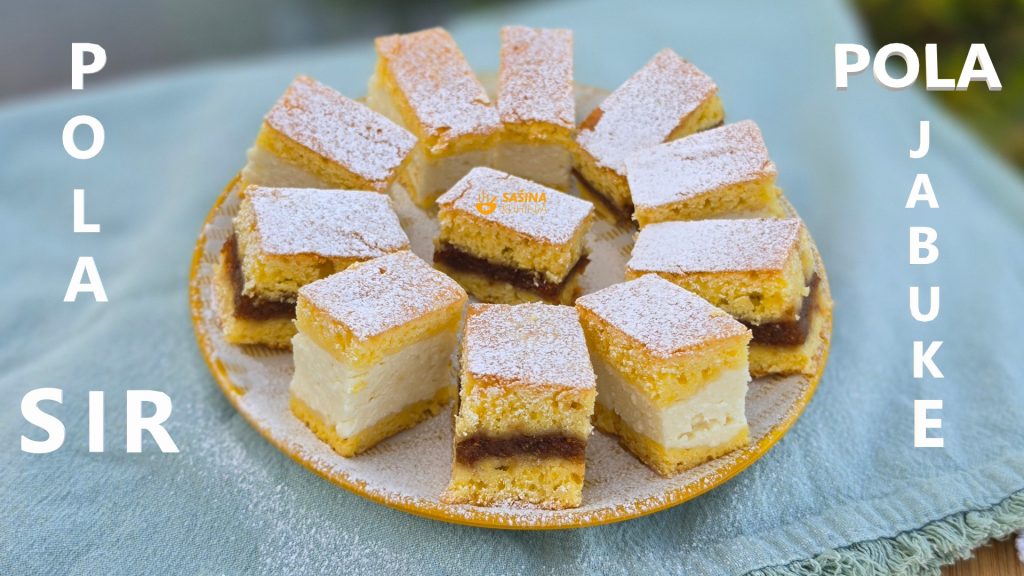 Pita od jabuka i sira recept kolač sa sirom i jabukama pola pola