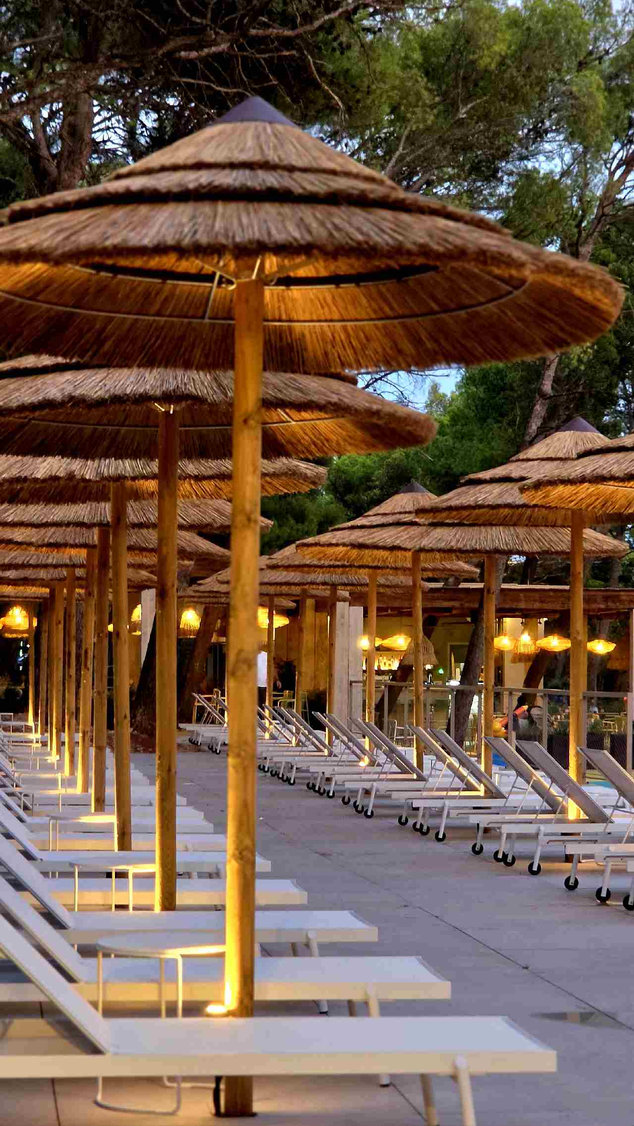 Ležaljke i suncobrani Pinadria Camping Resort
